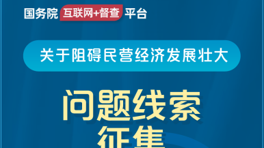 外国美女黄绿色网战国务院“互联网+督查”平台公开征集阻碍民营经济发展壮大问题线索